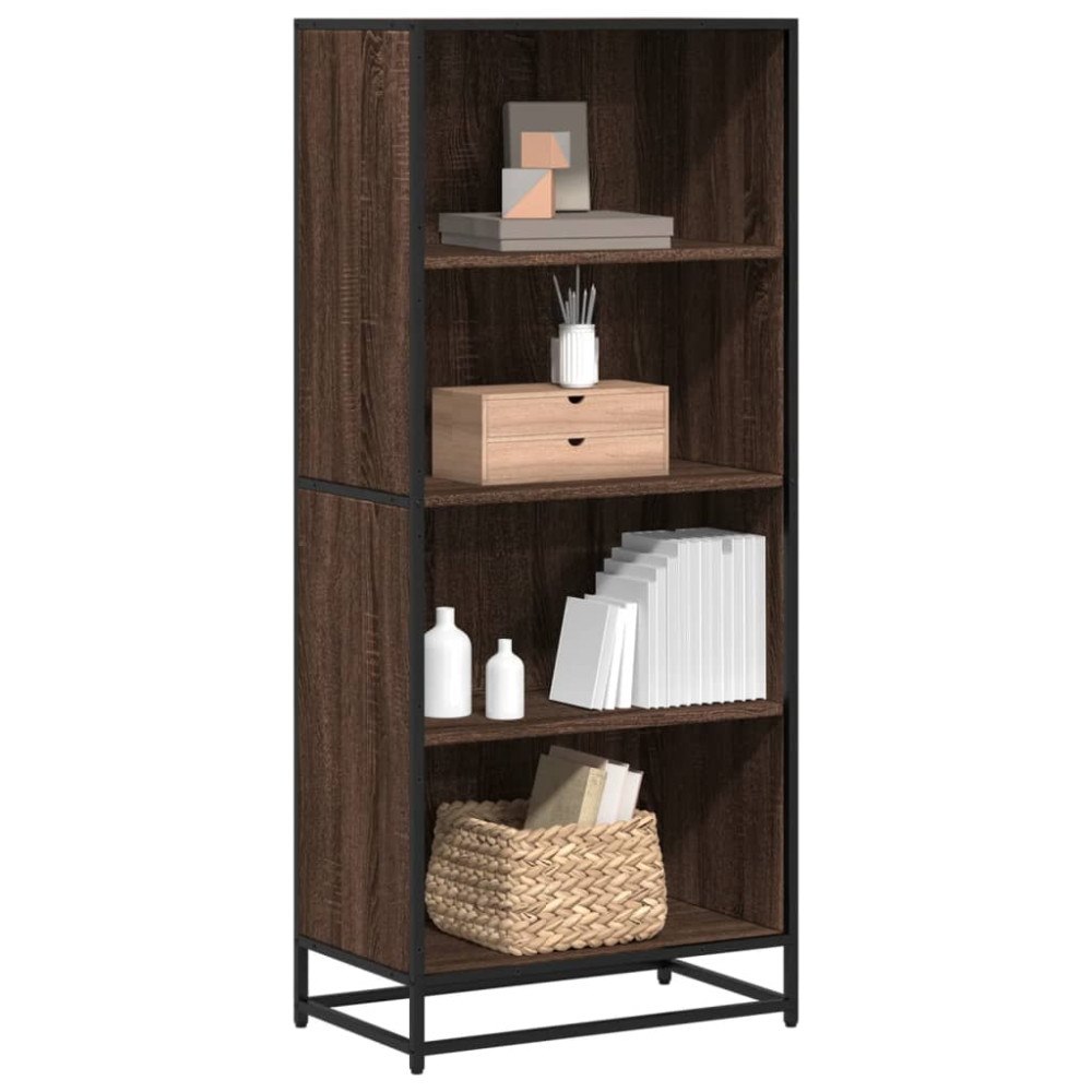 vidaXL Bokhylla brun ek 60x35x139 cm konstruerat trä