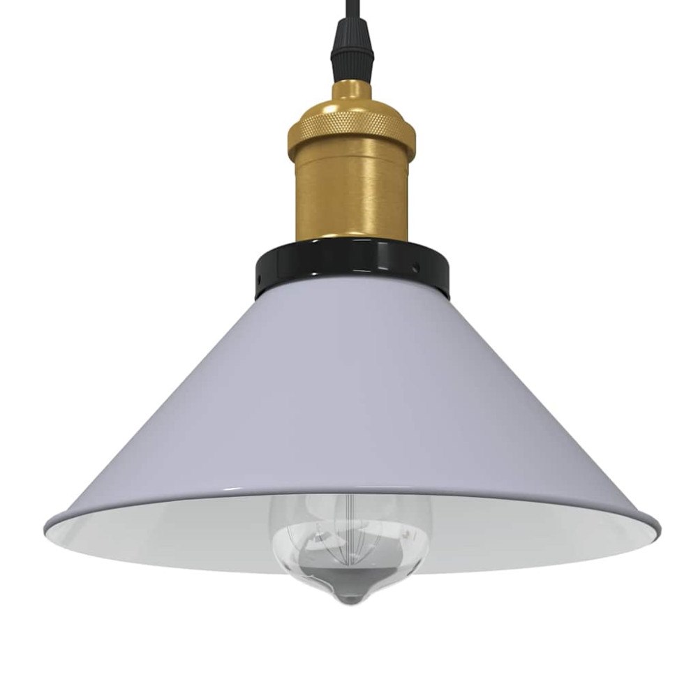 vidaXL Taklampa höjdjusterbar E27 glansgrå Ø 22 cm metall