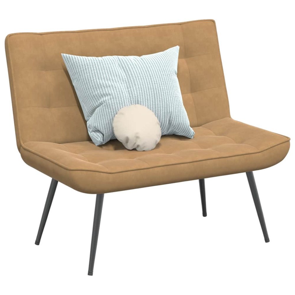 vidaXL Bänk brun 110x74x84 cm sammet