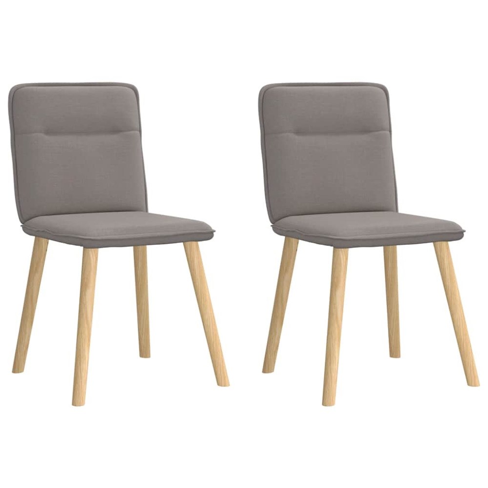 vidaXL Matstolar 2 st taupe tyg