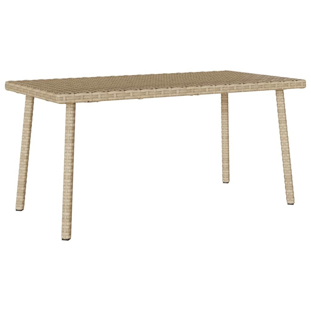 vidaXL Soffbord för trädgården rektangulärt beige 80x40x37 cm