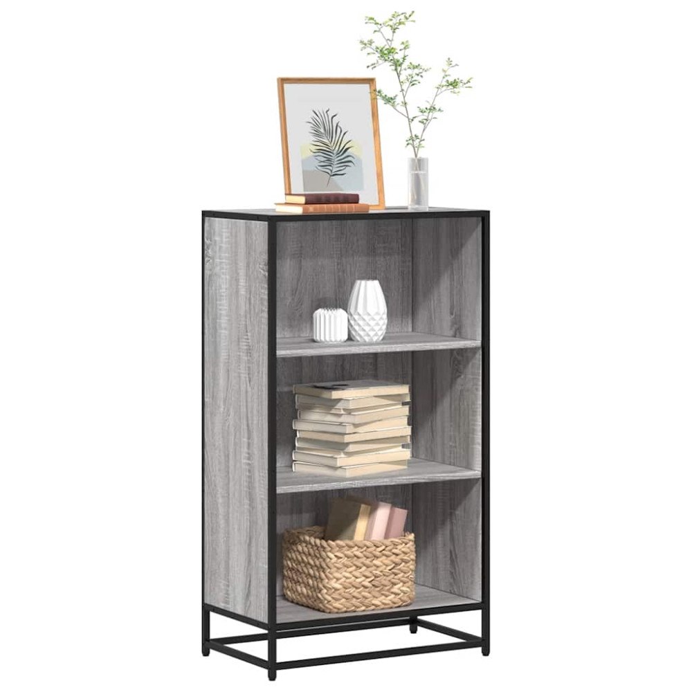 vidaXL Bokhylla grå sonoma 60x35x107,5 cm konstruerat trä