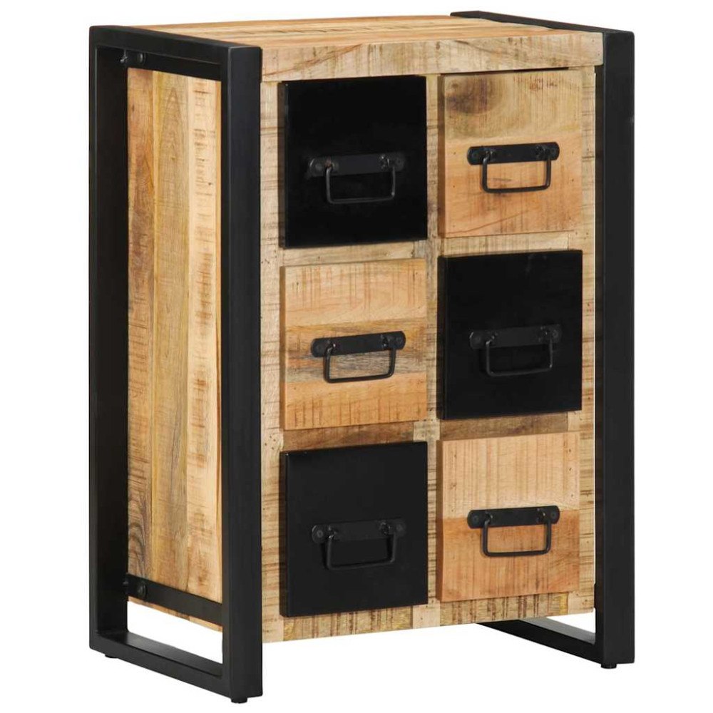 vidaXL Skänk 50x35x70 cm massivt grovt mangoträ