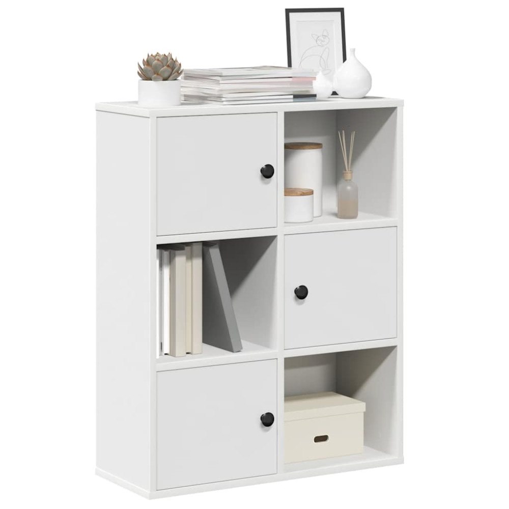 vidaXL Bokhylla vit 60x24x76,5 cm konstruerat trä