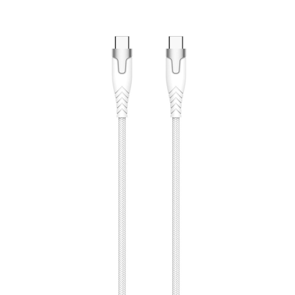 GEAR Kevlar cable PRO USB-C to USB-C 2.0 1.5m Kevlar cable with Metalhousing White