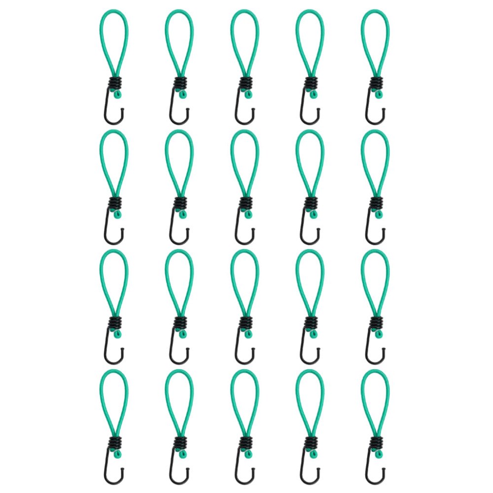 vidaXL Gummistroppar med krok 20 st 15 cm