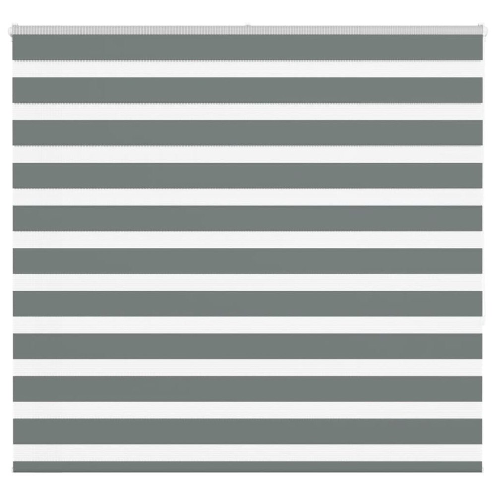 vidaXL Rullgardin zebra mörkgrå 160x150 cm tyg bredd 155,9cm polyester