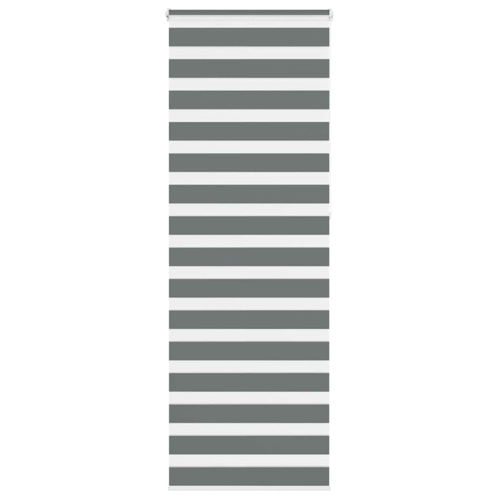 vidaXL Rullgardin zebra mörkgrå 80x230 cm tyg bredd 75,9 cm polyester