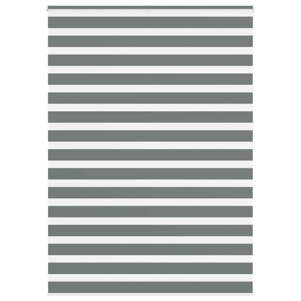 vidaXL Rullgardin zebra mörkgrå 160x230 cm tyg bredd 155,9cm polyester