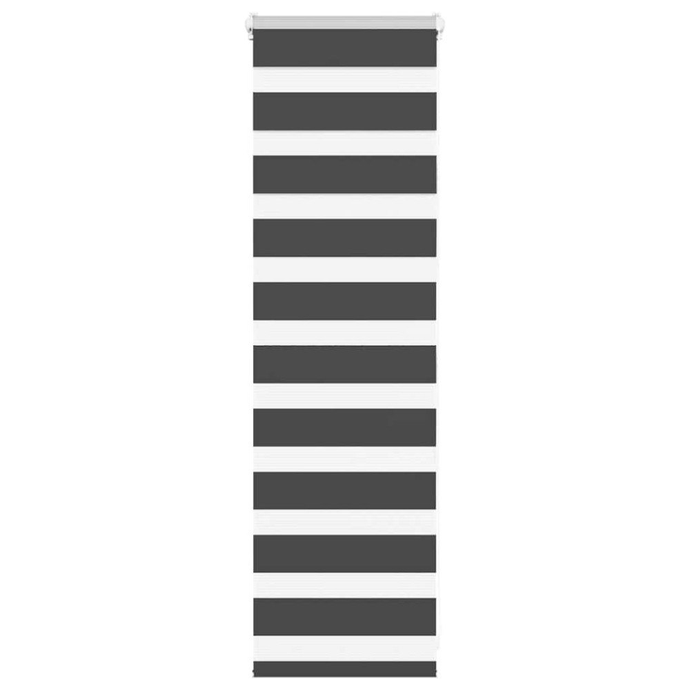 vidaXL Rullgardin zebra svart 40x100 cm tyg bredd 35,9 cm polyester
