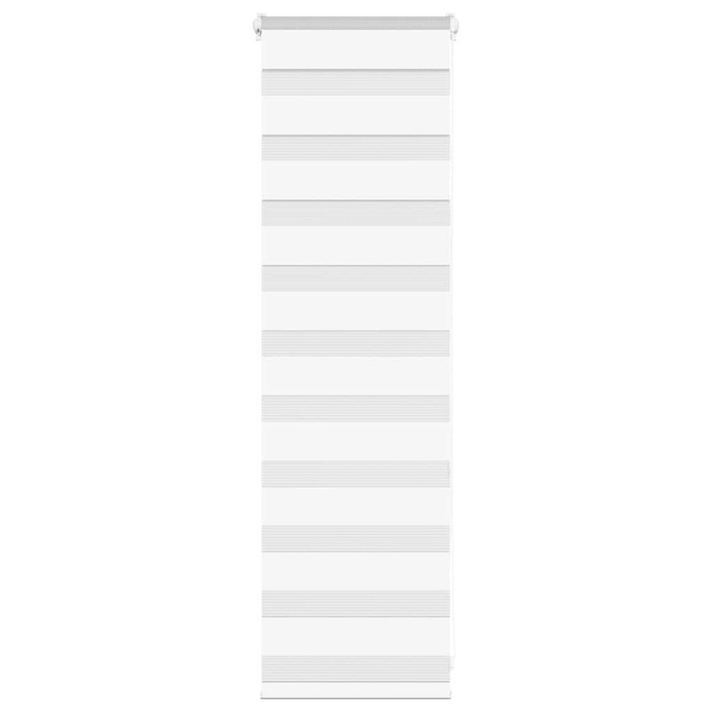 vidaXL Rullgardin zebra vit 40x100 cm tyg bredd 35,9 cm polyester