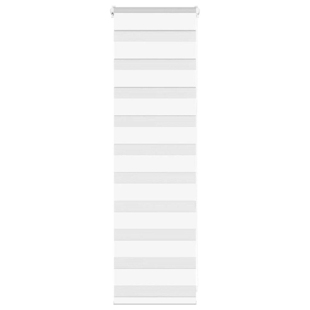 vidaXL Rullgardin zebra vit 50x100 cm tyg bredd 45,9 cm polyester