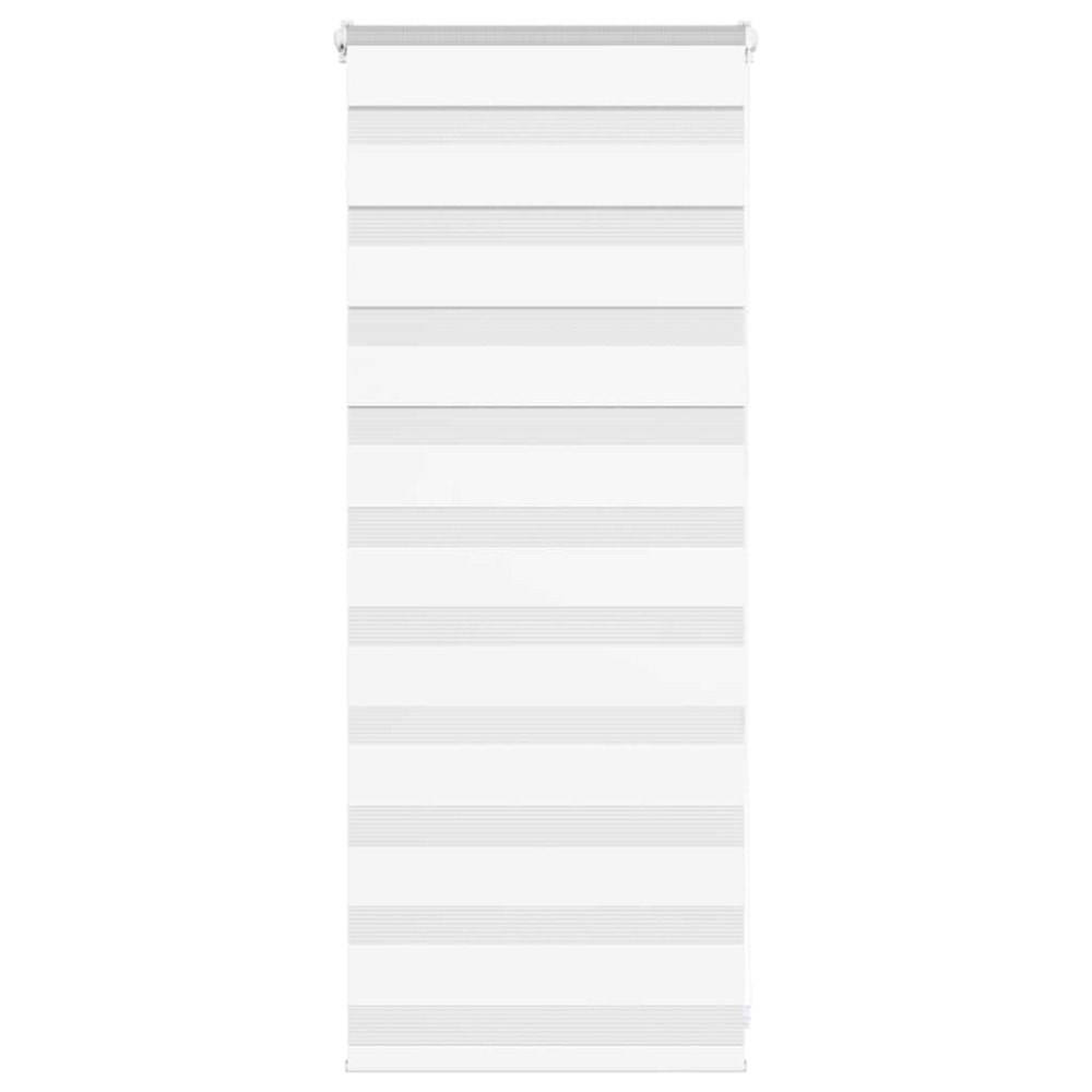 vidaXL Rullgardin zebra vit 65x100 cm tyg bredd 60,9 cm polyester