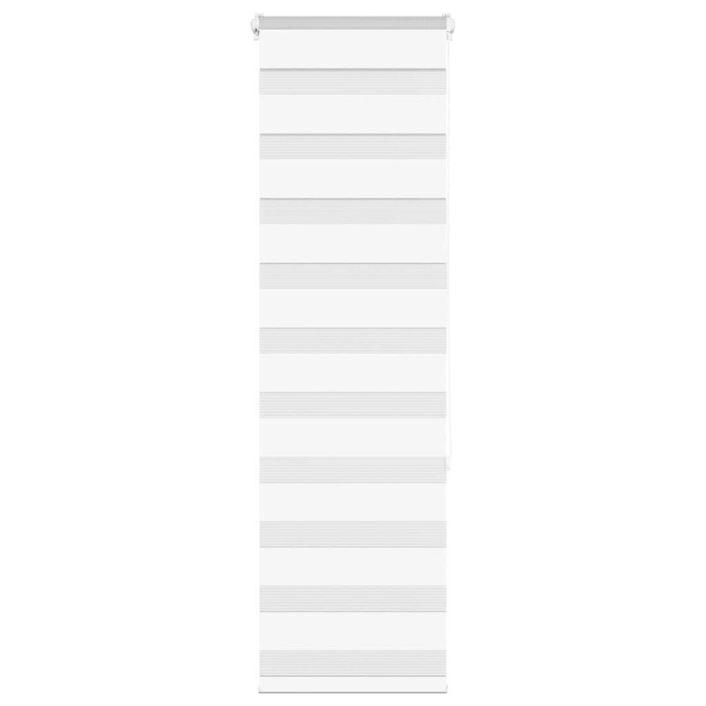 vidaXL Rullgardin zebra vit 50x150 cm tyg bredd 45,9 cm polyester