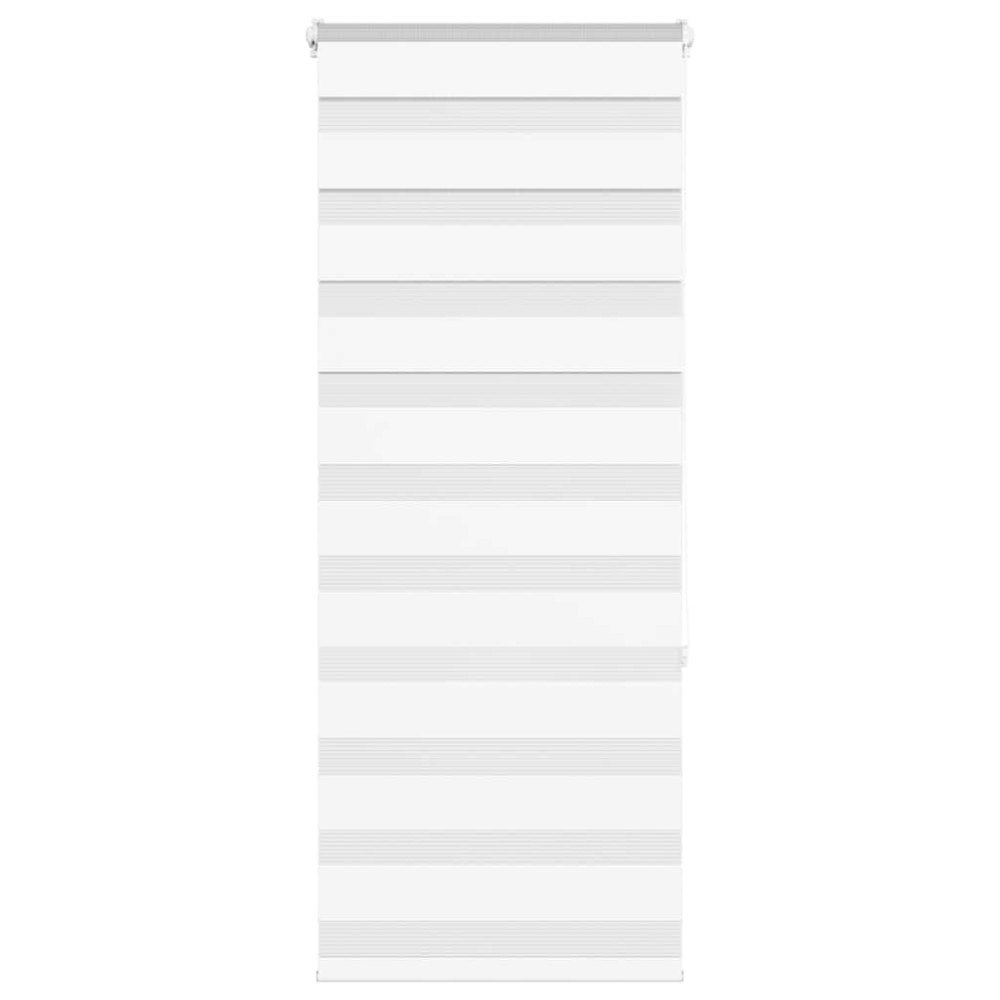 vidaXL Rullgardin zebra vit 55x150 cm tyg bredd 50,9 cm polyester