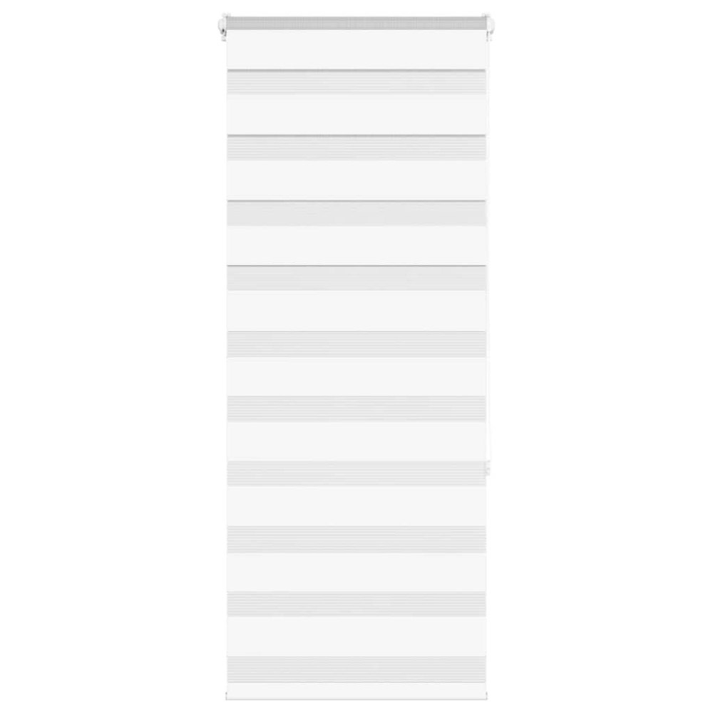 vidaXL Rullgardin zebra vit 65x150 cm tyg bredd 60,9 cm polyester