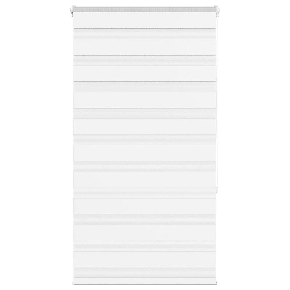 vidaXL Rullgardin zebra vit 75x150 cm tyg bredd 70,9 cm polyester