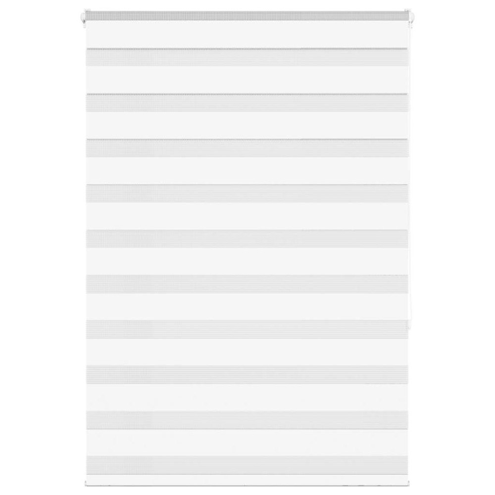 vidaXL Rullgardin zebra vit 105x150 cm tyg bredd 100,9 cm polyester