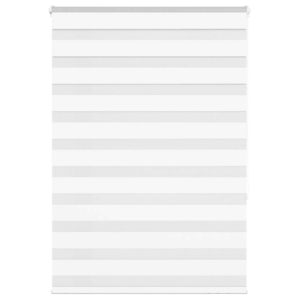 vidaXL Rullgardin zebra vit 115x150 cm tyg bredd 110,9 cm polyester