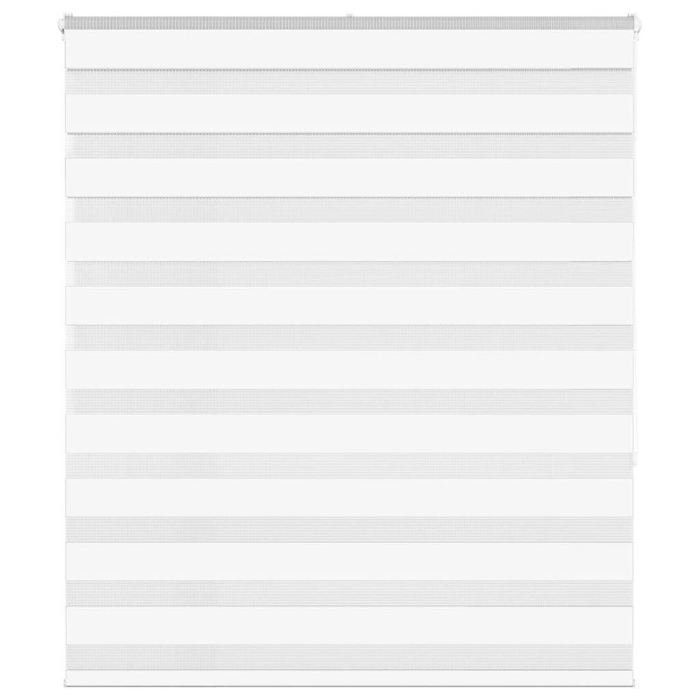 vidaXL Rullgardin zebra vit 135x150 cm tyg bredd 130,9 cm polyester