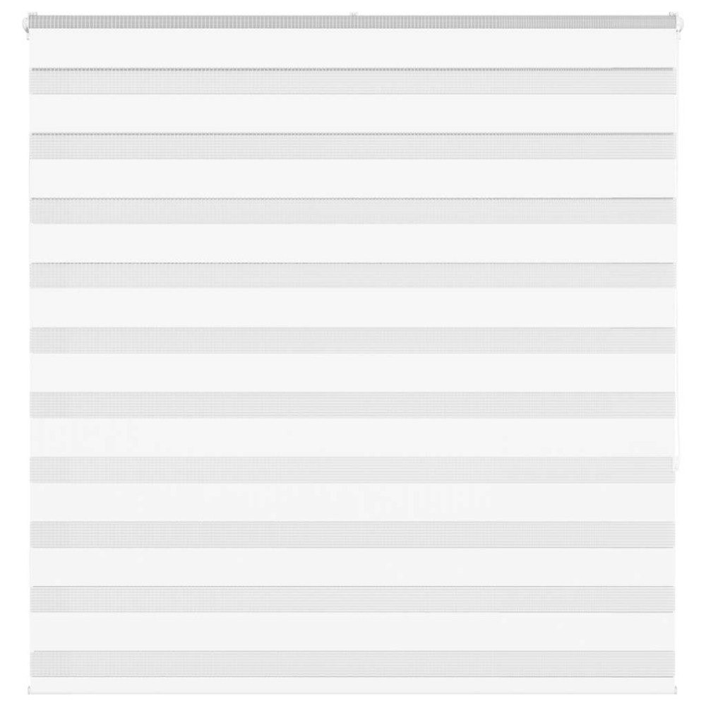 vidaXL Rullgardin zebra vit 150x150 cm tyg bredd 145,9 cm polyester