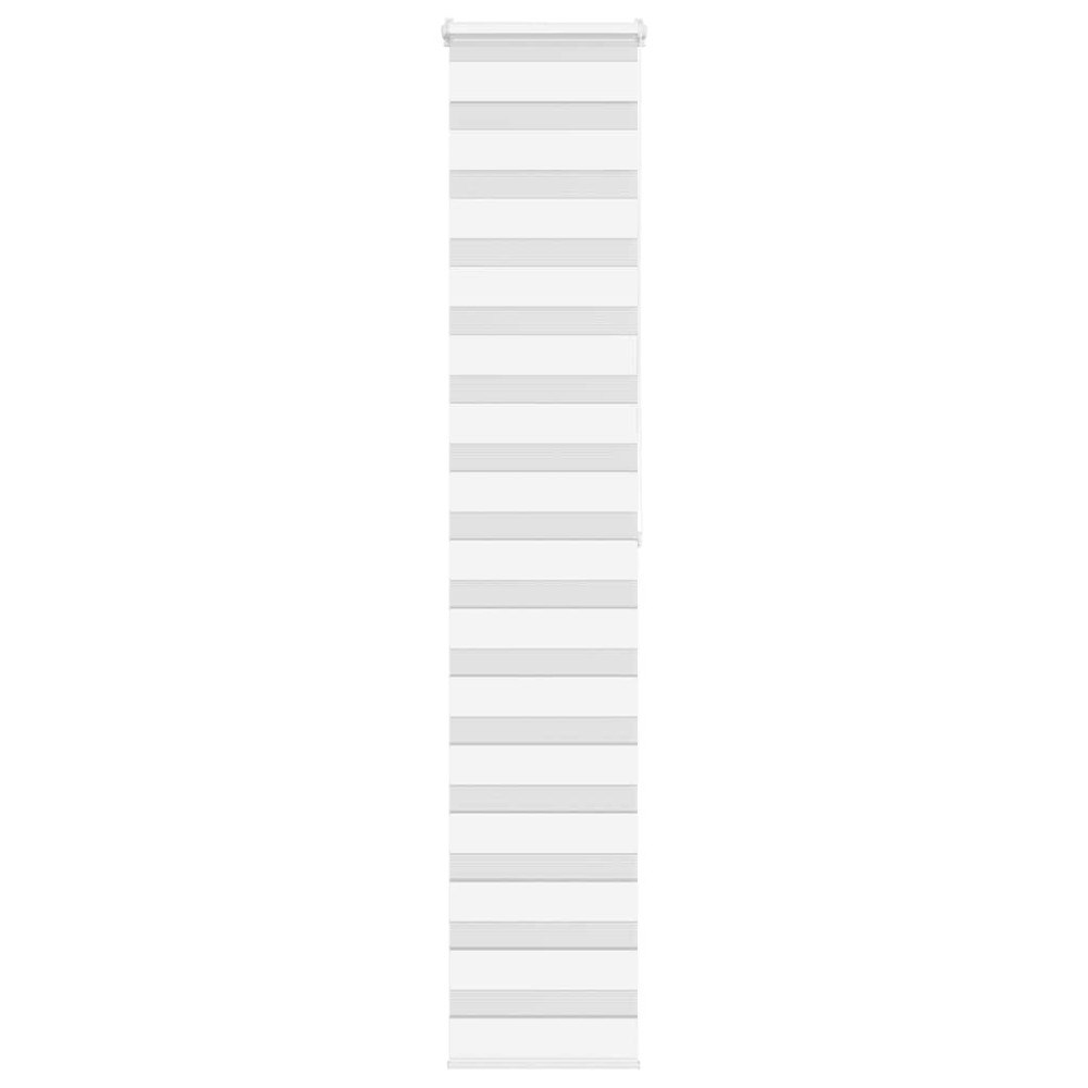 vidaXL Rullgardin zebra vit 40x200 cm tyg bredd 35,9 cm polyester