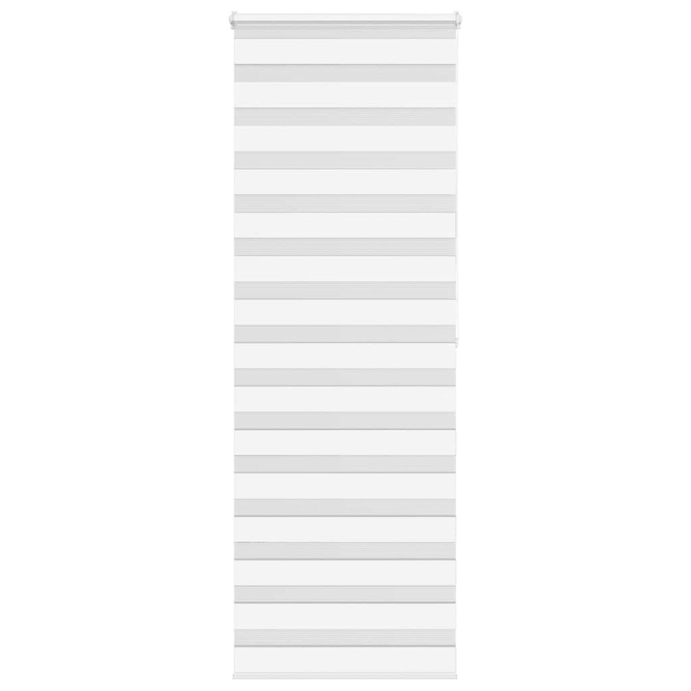vidaXL Rullgardin zebra vit 70x200 cm tyg bredd 65,9 cm polyester