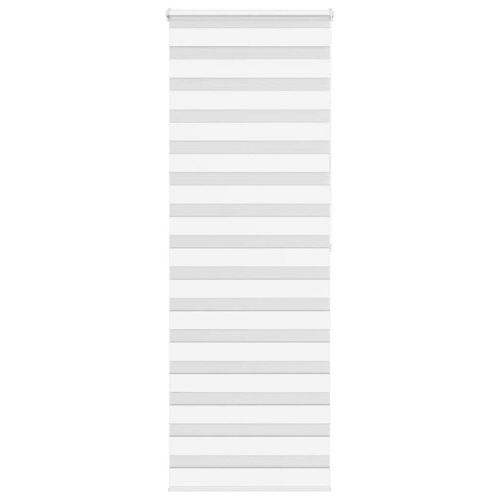 vidaXL Rullgardin zebra vit 75x200 cm tyg bredd 70,9 cm polyester