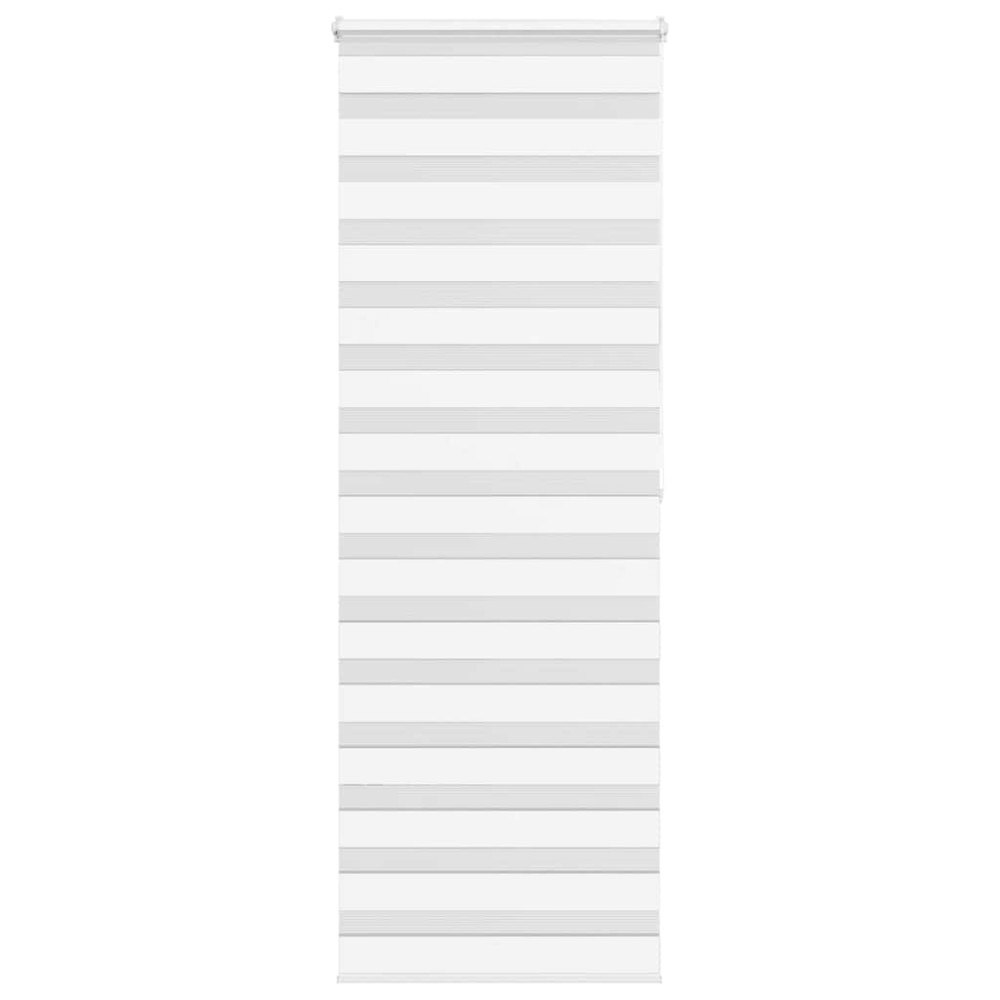 vidaXL Rullgardin zebra vit 80x200 cm tyg bredd 75,9 cm polyester