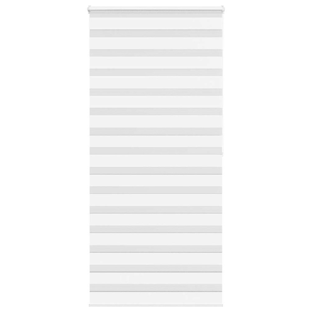 vidaXL Rullgardin zebra vit 100x200 cm tyg bredd 95,9 cm polyester