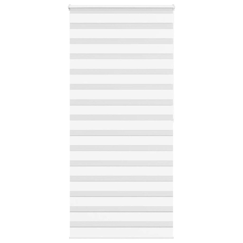vidaXL Rullgardin zebra vit 115x200 cm tyg bredd 110,9 cm polyester