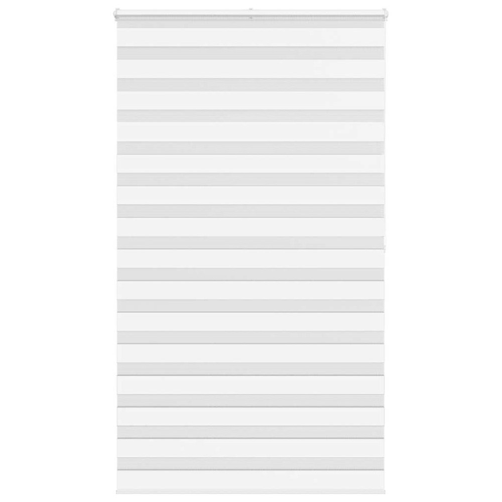 vidaXL Rullgardin zebra vit 120x200 cm tyg bredd 115,9 cm polyester