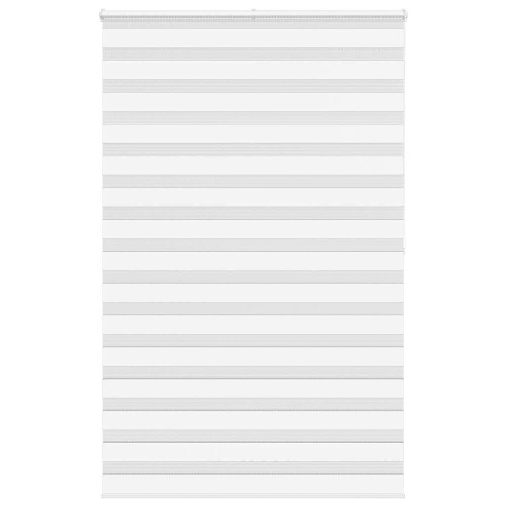 vidaXL Rullgardin zebra vit 140x200 cm tyg bredd 135,9 cm polyester