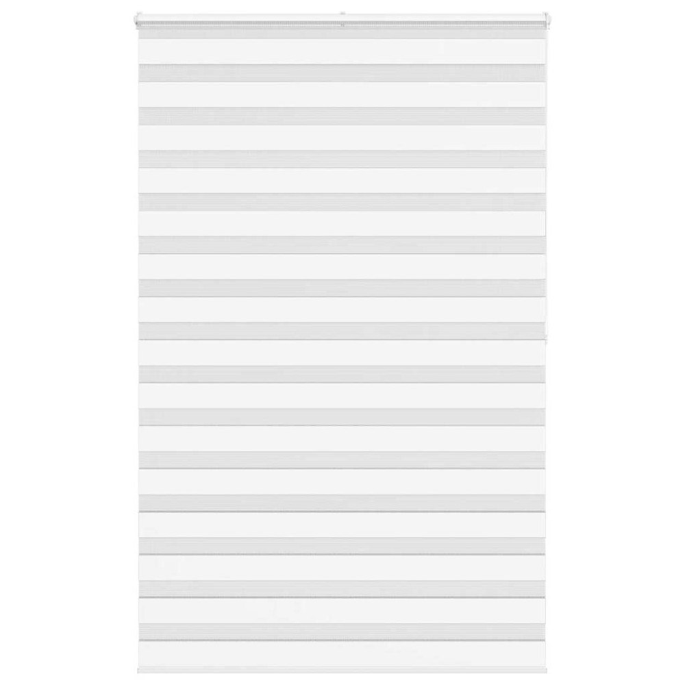 vidaXL Rullgardin zebra vit 145x200 cm tyg bredd 140,9 cm polyester