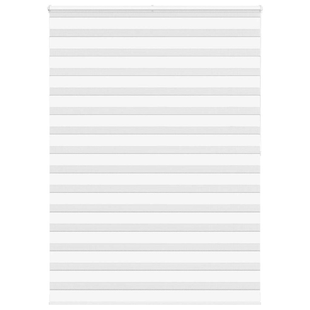 vidaXL Rullgardin zebra vit 160x200 cm tyg bredd 155,9 cm polyester