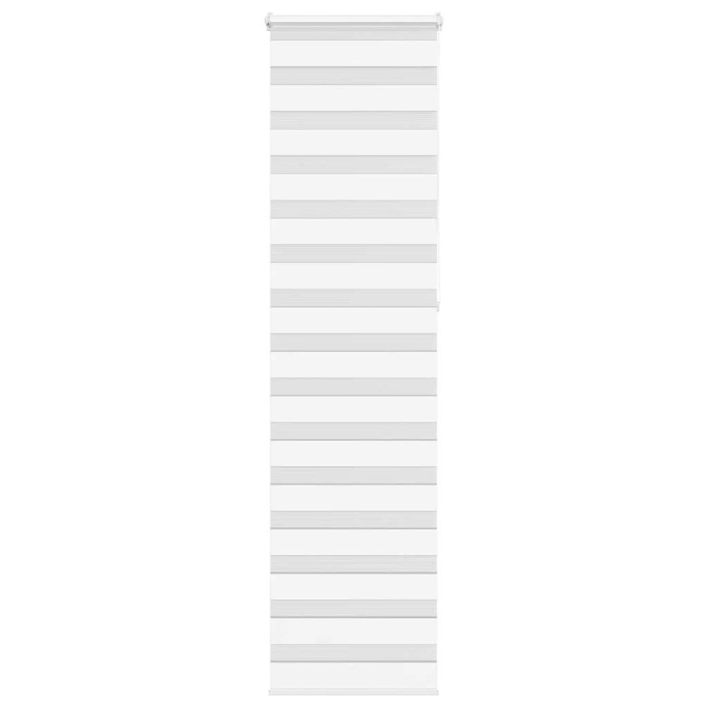 vidaXL Rullgardin zebra vit 55x230 cm tyg bredd 50,9 cm polyester