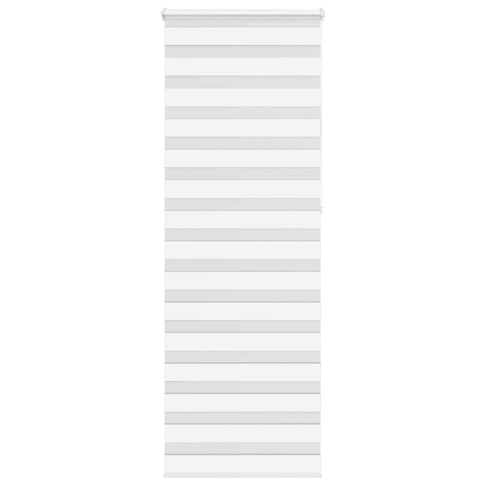 vidaXL Rullgardin zebra vit 70x230 cm tyg bredd 65,9 cm polyester