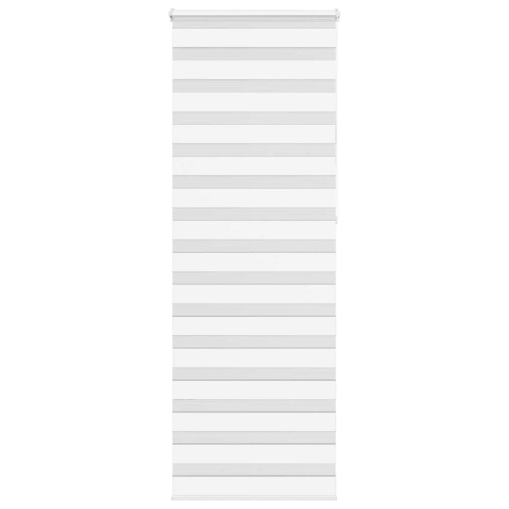 vidaXL Rullgardin zebra vit 75x230 cm tyg bredd 70,9 cm polyester
