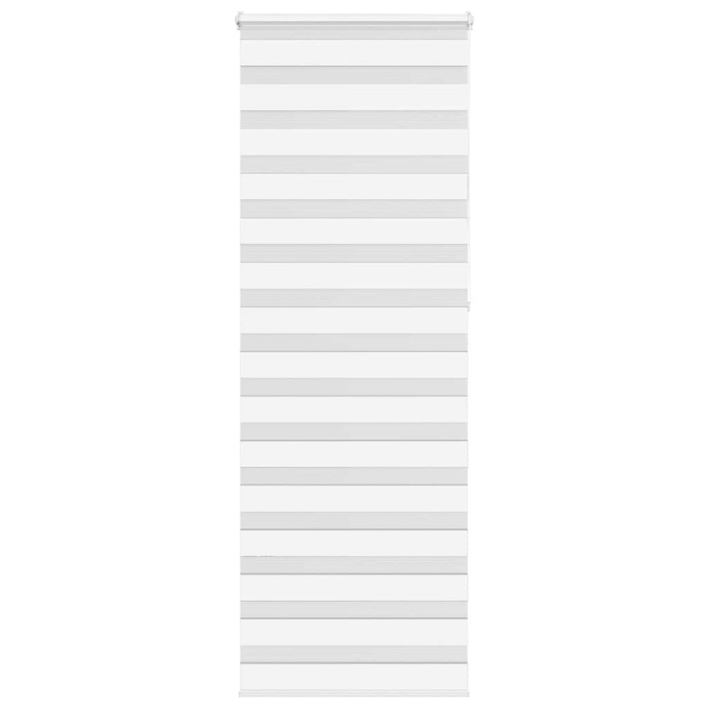 vidaXL Rullgardin zebra vit 85x230 cm tyg bredd 80,9 cm polyester