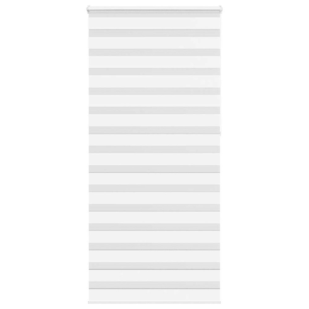 vidaXL Rullgardin zebra vit 95x230 cm tyg bredd 90,9 cm polyester