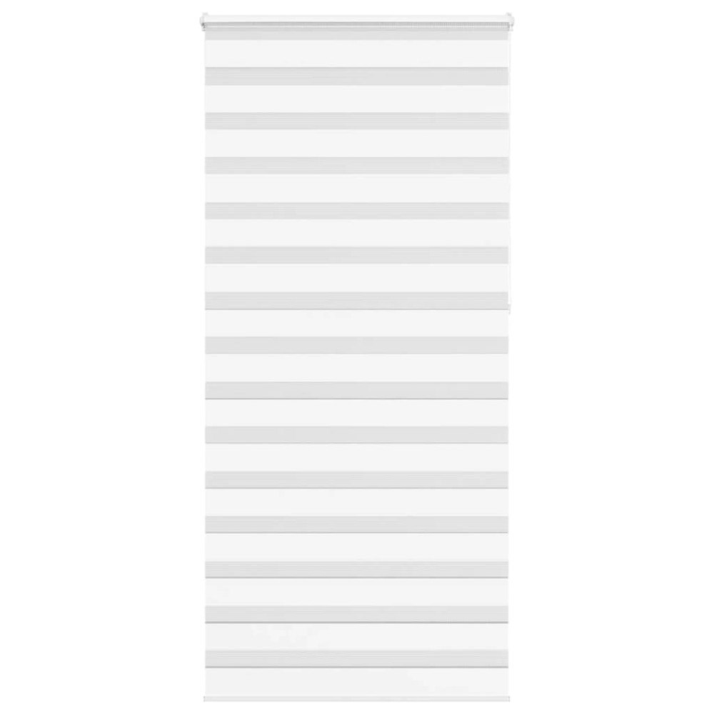 vidaXL Rullgardin zebra vit 110x230 cm tyg bredd 105,9 cm polyester