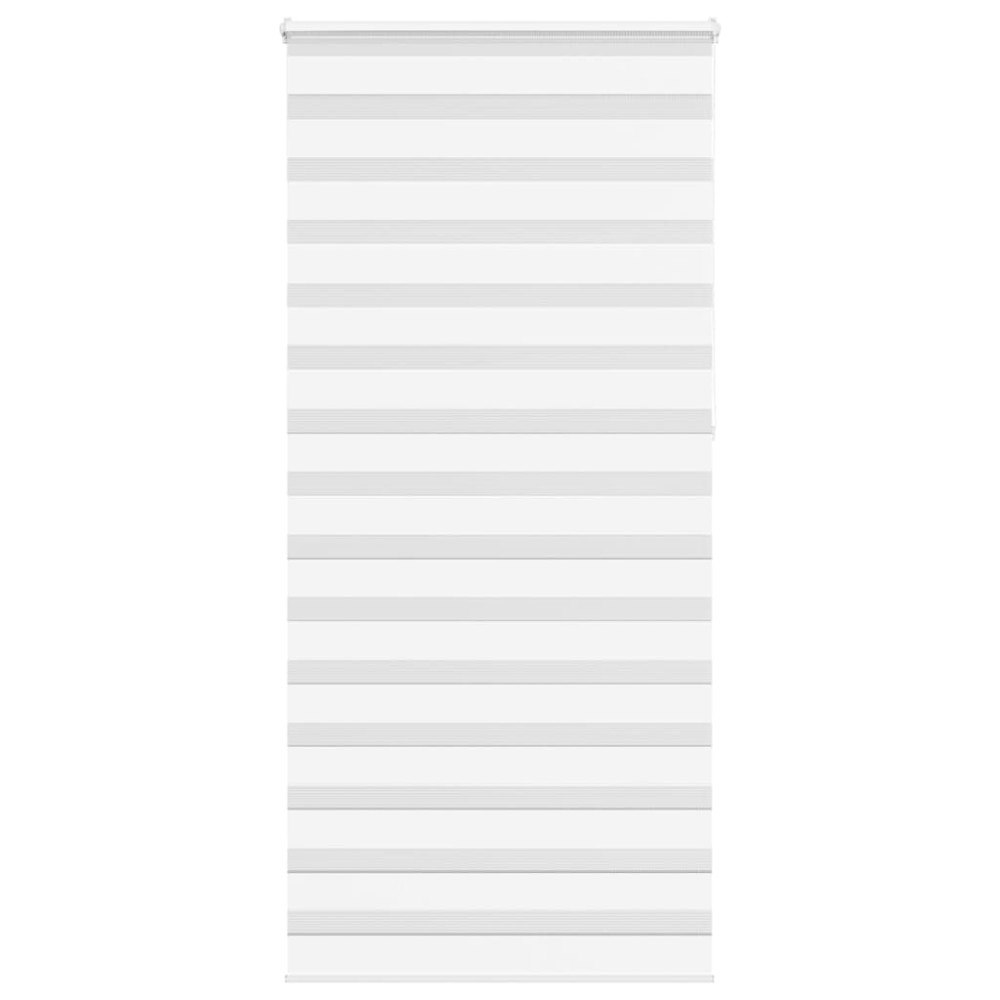 vidaXL Rullgardin zebra vit 115x230 cm tyg bredd 110,9 cm polyester