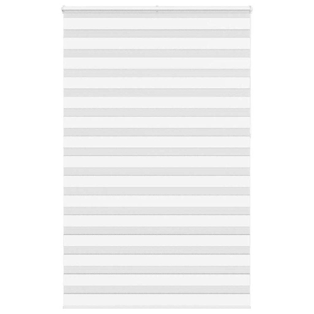 vidaXL Rullgardin zebra vit 145x230 cm tyg bredd 140,9 cm polyester