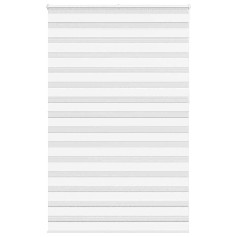 vidaXL Rullgardin zebra vit 150x230 cm tyg bredd 145,9 cm polyester