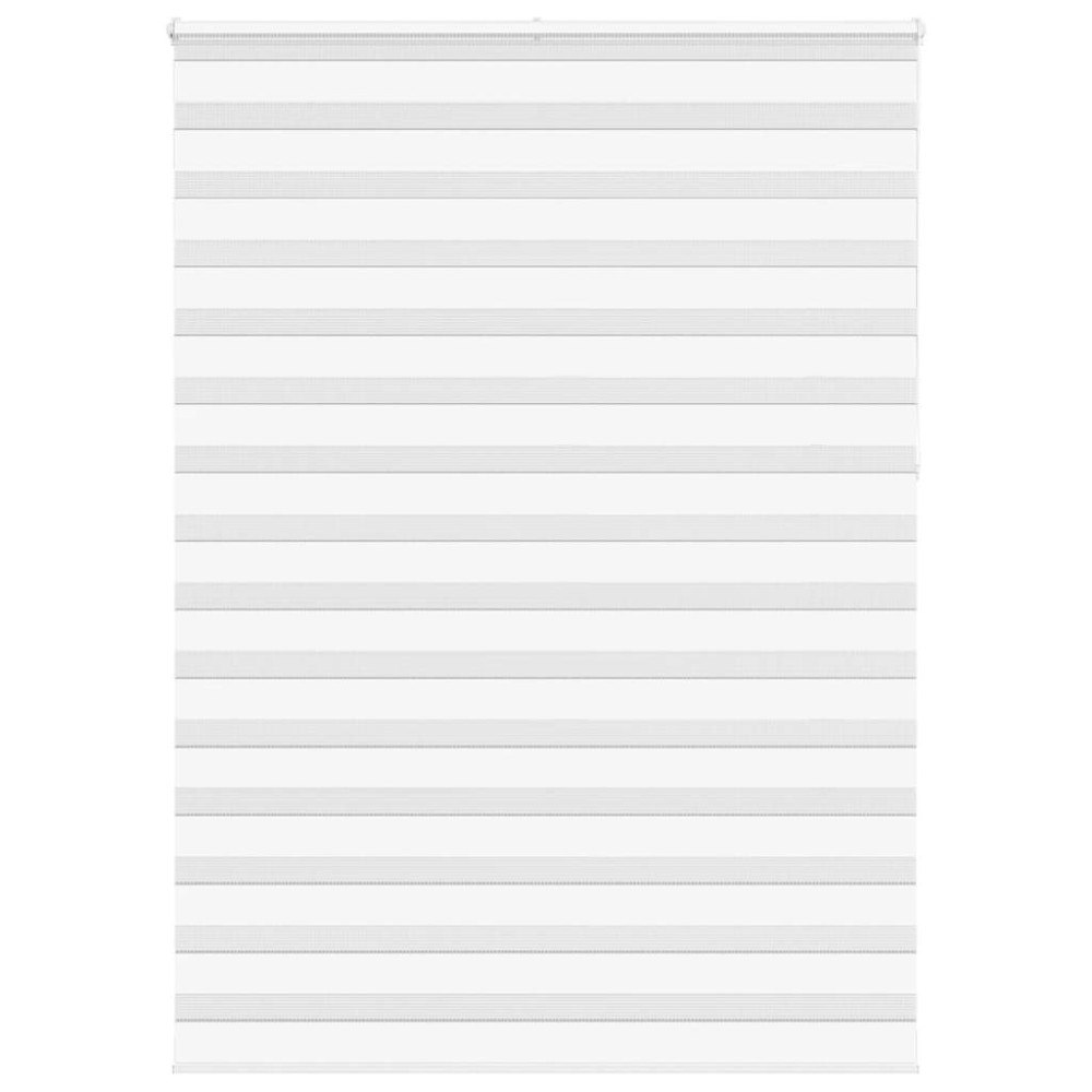 vidaXL Rullgardin zebra vit 155x230 cm tyg bredd 150,9 cm polyester