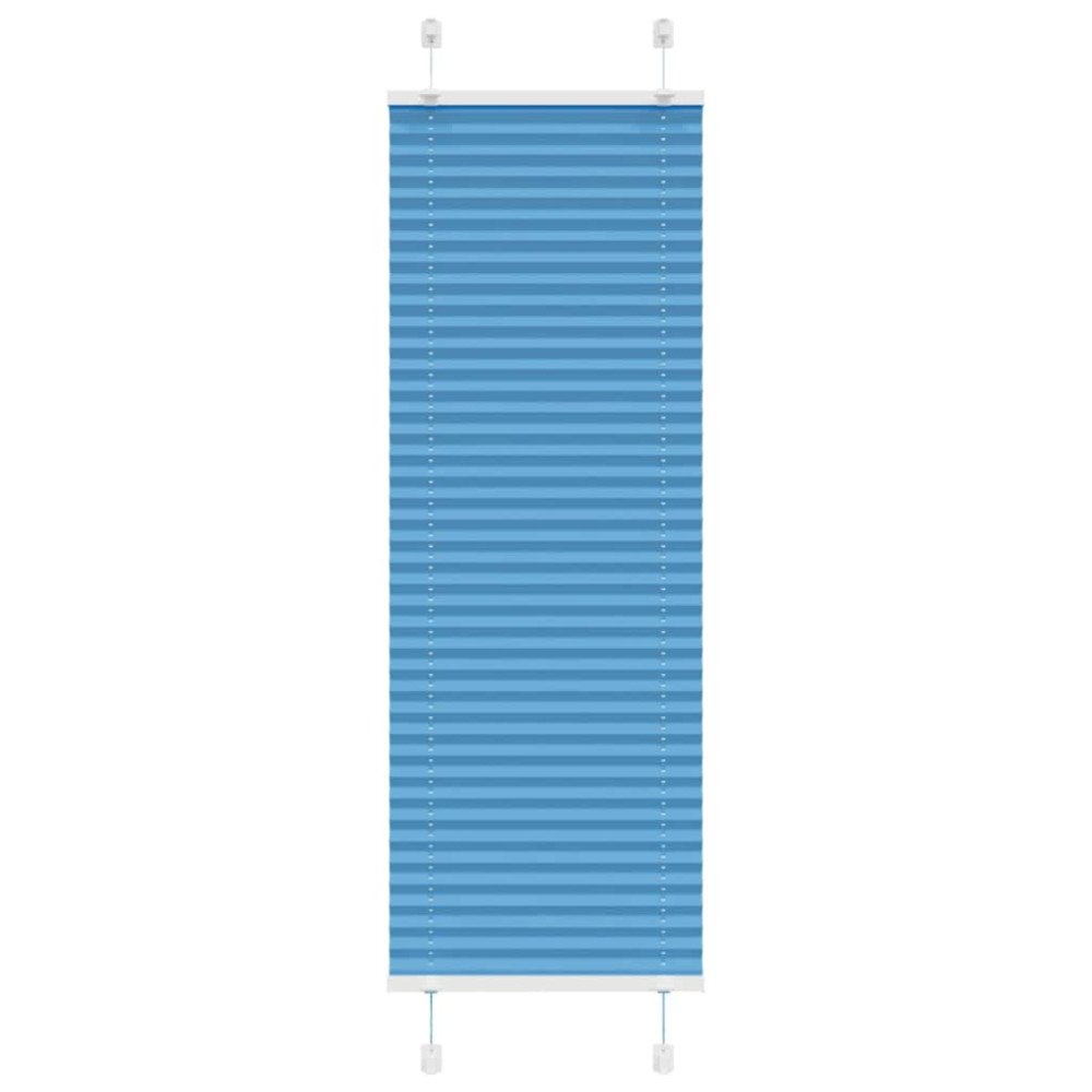 vidaXL Plisserad persienn blå 40x100cm tyg bredd 39,4cm polyester