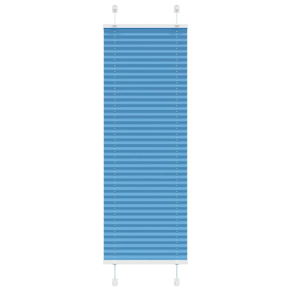 vidaXL Plisserad persienn blå 45x100cm tyg bredd 44,4cm polyester