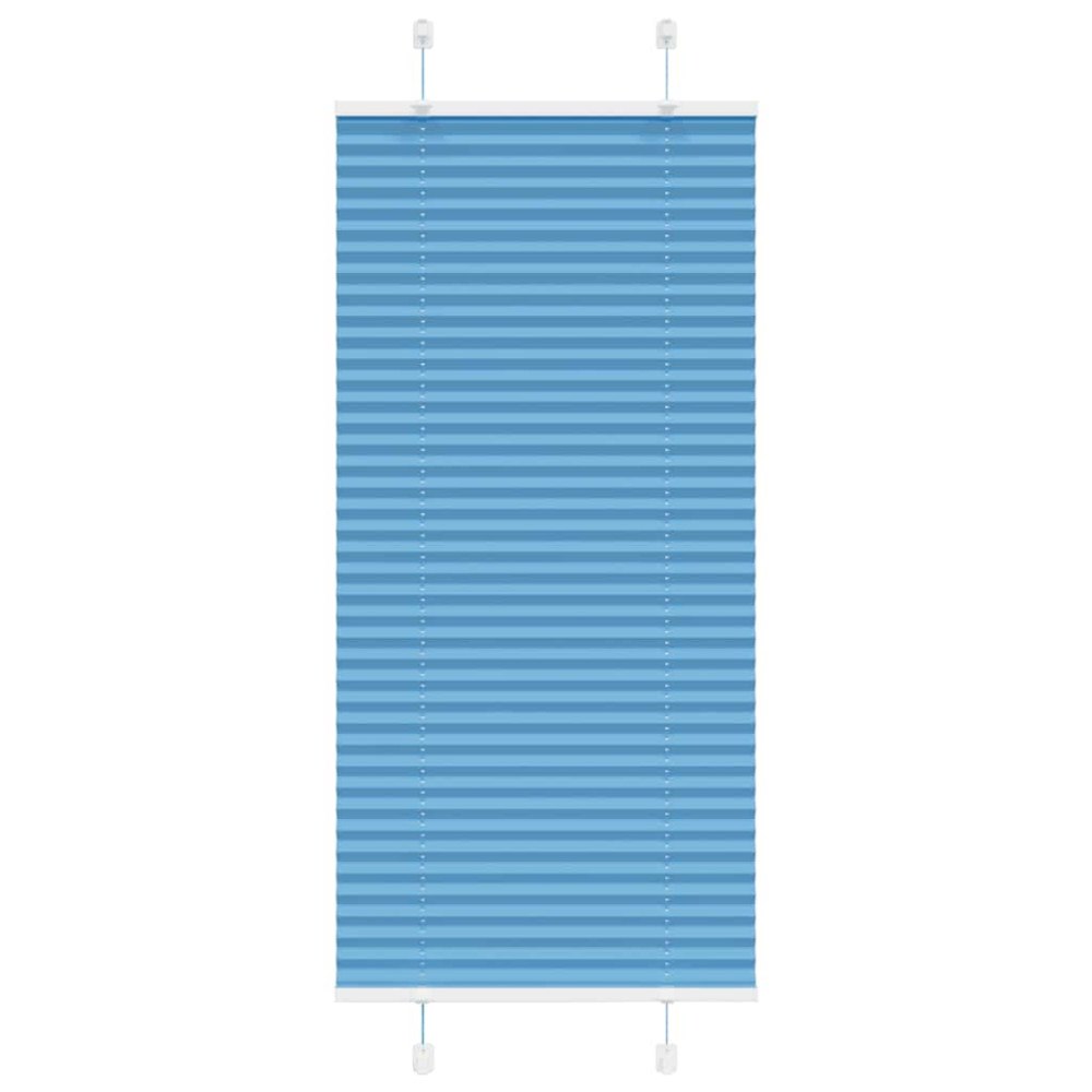 vidaXL Plisserad persienn blå 60x100cm tyg bredd 59,4cm polyester