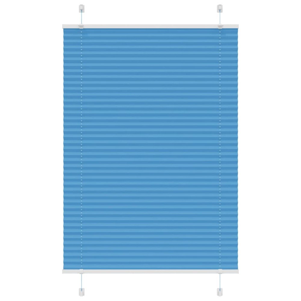 vidaXL Plisserad persienn blå 85x100 cm tyg bredd 84,4 cm polyester