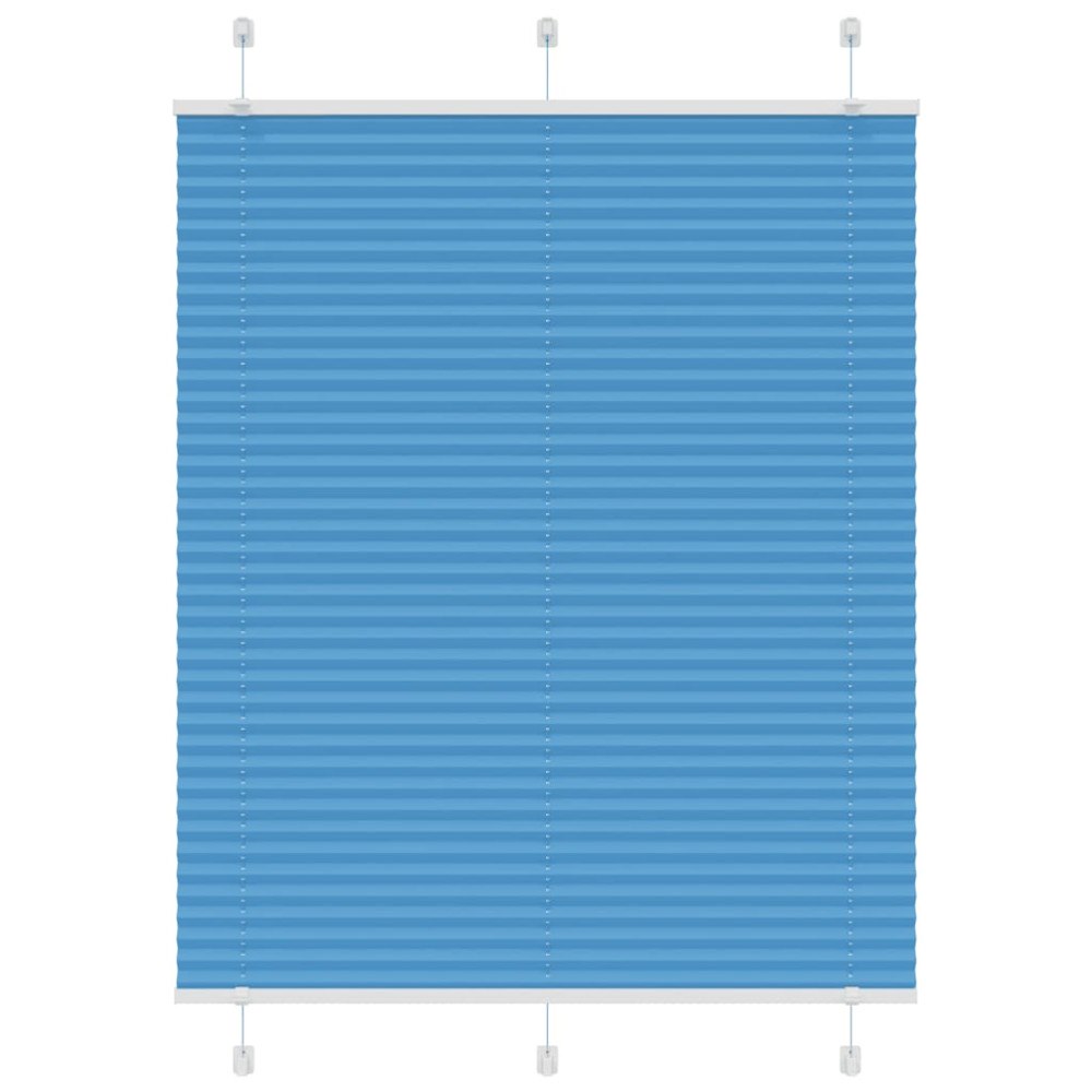 vidaXL Plisserad persienn blå 110x100 cm tyg bredd 109,4cm polyester